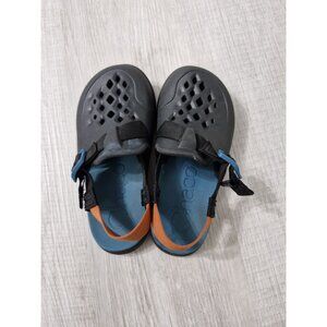 Chaco Chillos Clogs Rubber Youth 2 Black Orange Rubber Strapback